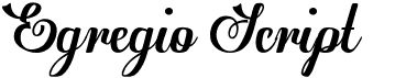 preview image of the Egregio Script font