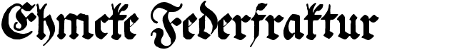 preview image of the Ehmcke Federfraktur font