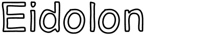 preview image of the Eidolon font
