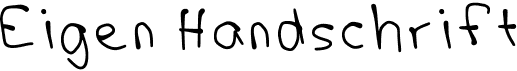 preview image of the Eigen Handschrift font