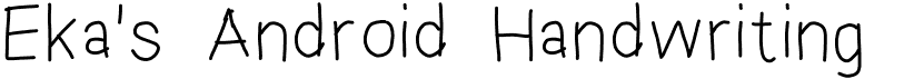 preview image of the Eka's Android Handwriting font