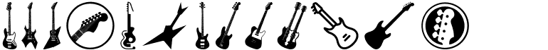 preview image of the Electric Guitar Icons font