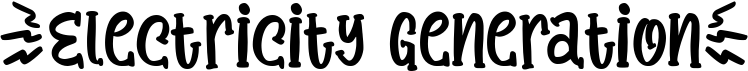 preview image of the Electricity Generation font