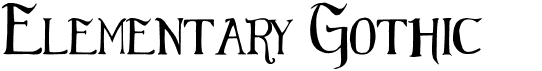 preview image of the Elementary Gothic  font