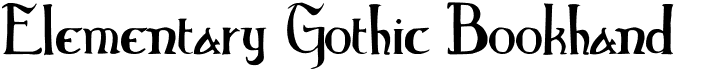 preview image of the Elementary Gothic Bookhand font