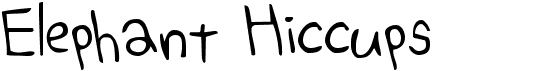 preview image of the Elephant Hiccups font