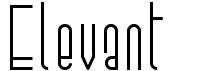 preview image of the Elevant font