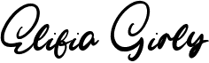 preview image of the Elifia Girly font