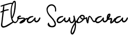 preview image of the Elsa Sayonara font