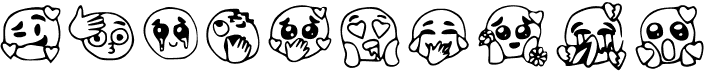 preview image of the Emojis Tiktok font