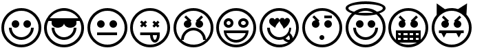 preview image of the Emoticons font