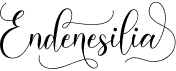 preview image of the Endenesilia font