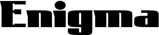 preview image of the Enigma font