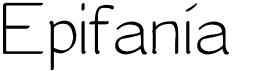 preview image of the Epifanía font