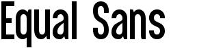 preview image of the Equal Sans font