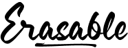 preview image of the Erasable font
