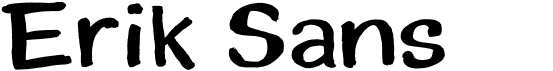 preview image of the Erik Sans font