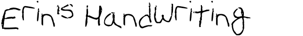 preview image of the Erin's Handwriting font
