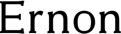 preview image of the Ernon font