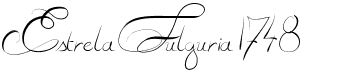 preview image of the Estrela Fulguria 1748 font
