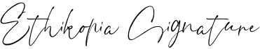preview image of the Ethikopia Signature font