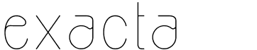 preview image of the Exacta font