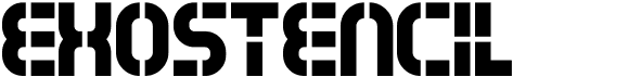 preview image of the Exostencil font