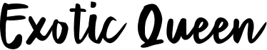 preview image of the Exotic Queen font