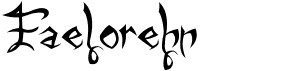 preview image of the Faelorehn font