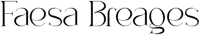 preview image of the Faesa Breages font