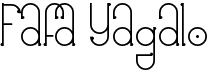 preview image of the Fafa Yagalo font
