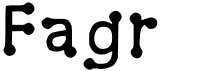 preview image of the Fagr font