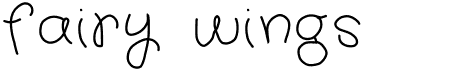 preview image of the Fairy Wings font