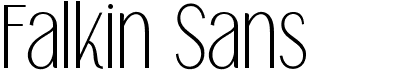 preview image of the Falkin Sans font