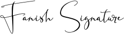 preview image of the Fanish Signature font
