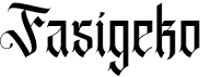 preview image of the Fasigeko font