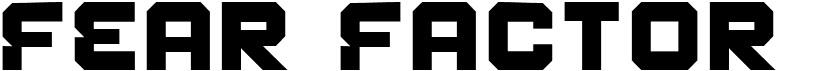 preview image of the Fear Factor font
