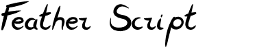 preview image of the Feather Script font