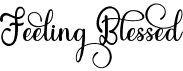 preview image of the Feeling Blessed font