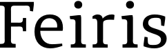 preview image of the Feiris font