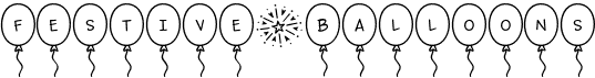 preview image of the Festive Balloons font