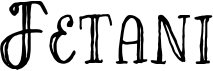 preview image of the Fetani font