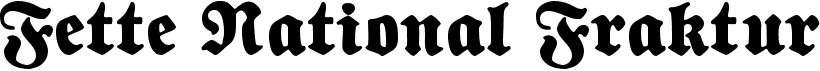 preview image of the Fette National Fraktur font