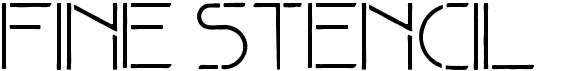 preview image of the Fine Stencil font