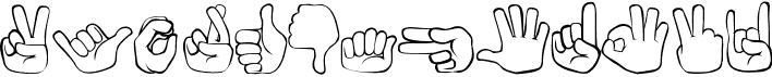 preview image of the Fingerspelling font