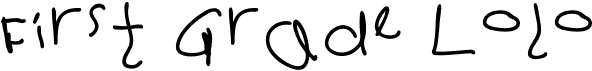 preview image of the First Grade Lolo font