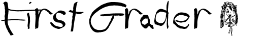 preview image of the First Grader font