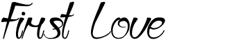 preview image of the First Love font