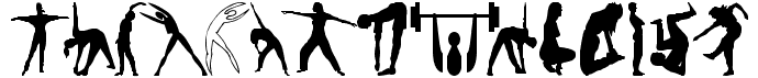 preview image of the Fitness Silhouettes font