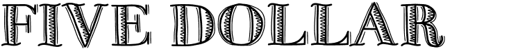 preview image of the Five Dollar font